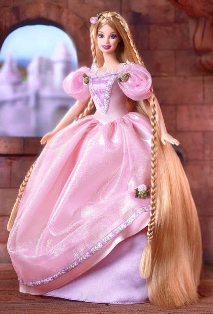 02 Barbie, princesse Raiponce (2002) | Rapunzel barbie, Barbie dolls