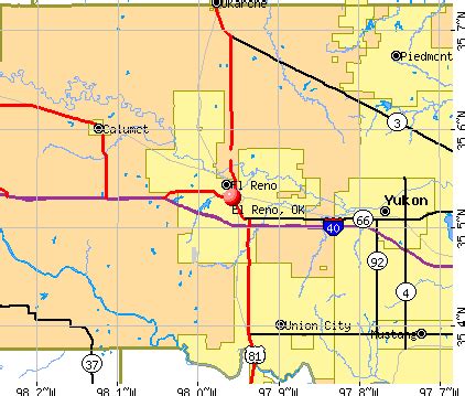 El Reno, Oklahoma (OK 73036, 73762) profile: population, maps, real estate, averages, homes ...