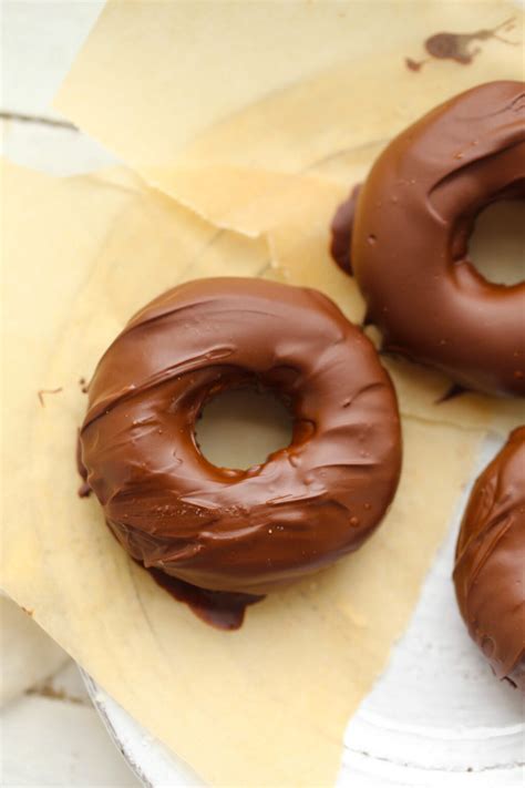 Chocolate Frosted Donuts - Baked Vegan - HealthyHappyLife.com