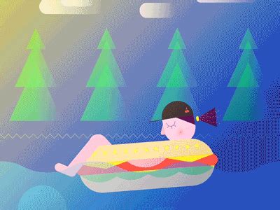 The lazy girl on the lazy river by Kimcherrybomb on Dribbble