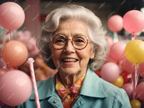 Premium AI Image | Old men and women closeup cheerful happy cotton ...