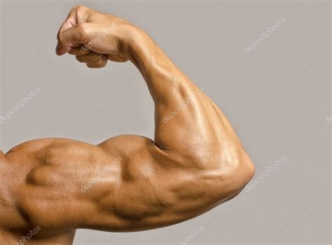 Close up on a bodybuilder biceps,shoulder,arm — Stock Photo ...