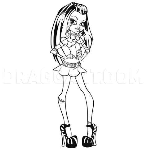 draw frankie stein drawing step  step  dawn dragoart