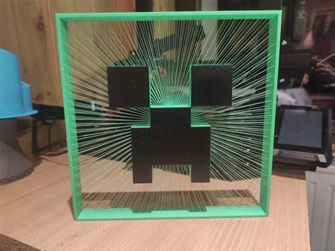 Minecraft Creeper Hängende String Wanddekoration Art Deco von Infill3D
