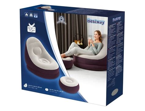 Надувное кресло 75053-бордовый Bestway Comfort Cruiser Inflate-A-Chair ...