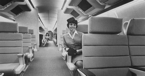 daily timewaster: Interior of Lockheed 2000 supersonic transport plane,1966