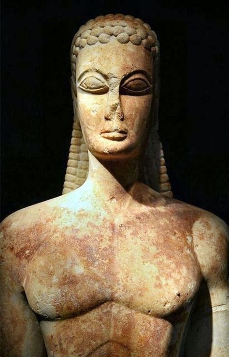 hellas inhabitants kouros  archaic greek period kerameikos museum