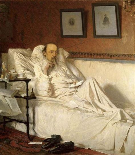 N.A. Nekrasov, during "The last songs", 1877 - 1878 - Ivan Kramskoy ...