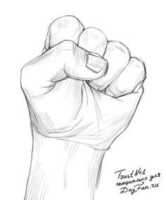 Clenched Fist Drawing at PaintingValley.com | Explore collection of ...