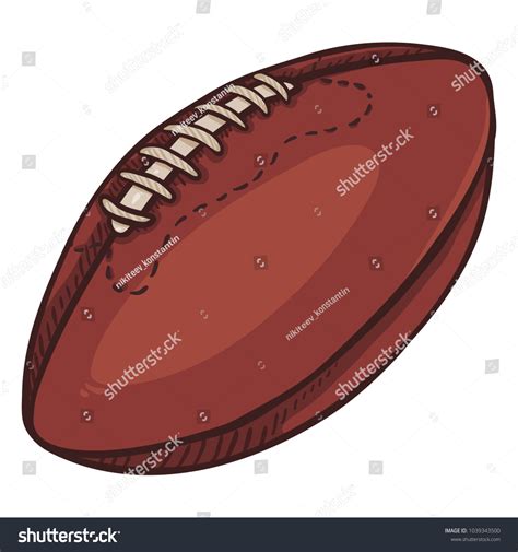 Vector Cartoon Brown Ball Rugby American Stock Vector (Royalty Free ...