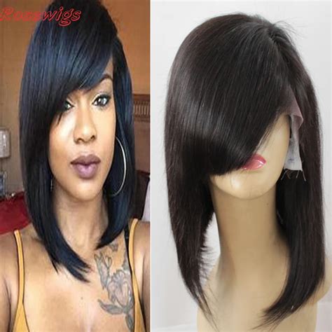 glueless full lace wigs&lace front bob wigs virgin hair bob lace wig ...