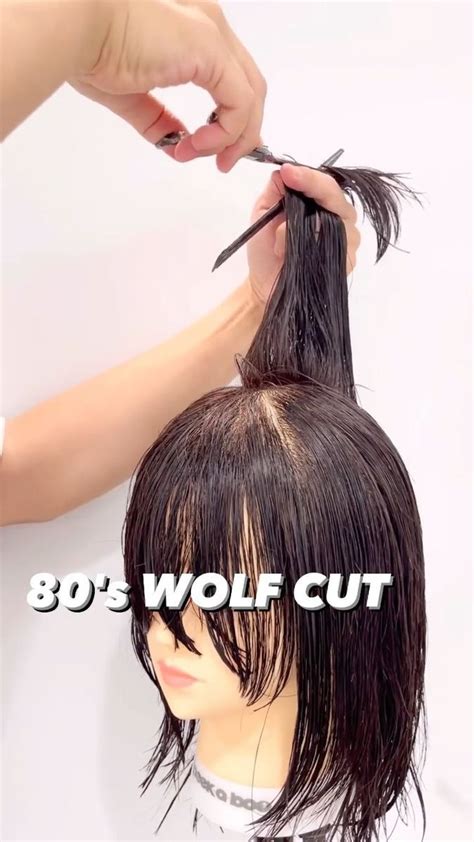 Wolf cut hair tutorial | 80's WOLF CUT from start to finish with ...