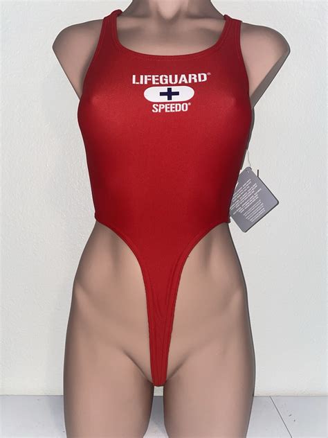 Modified Speedo Lifeguard One Piece Thong Ultra Hi-cut Micro Swimsuit