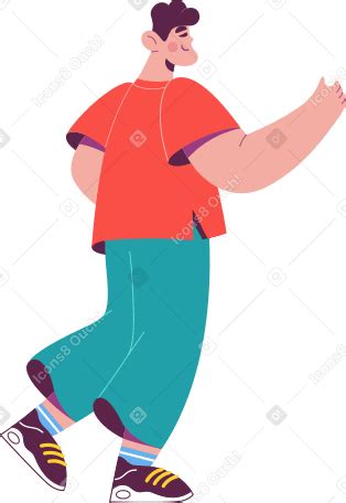 man turning   illustration  png svg