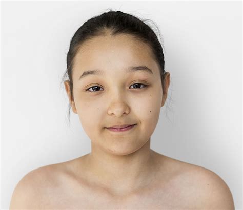 girl smiling bare chest  photo rawpixel