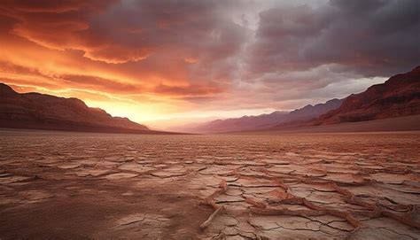 death valley scary atmosphere premium ai generated image