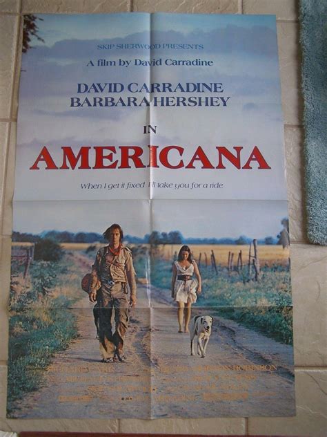 Vintage Movie Poster 1 sheet 1983 Americana David Carradine, Barbara
