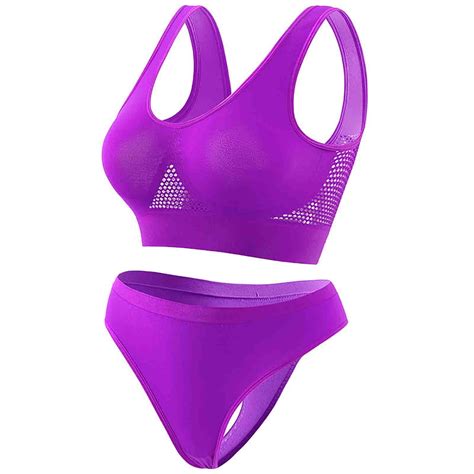 Lovskoo Women's 2024 Bra and Panty Set Bralette Top Comfort Everyday
