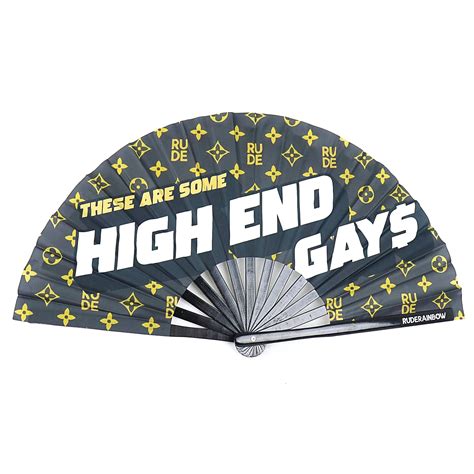 High End Gays UV Party Fan – Rude Rainbow