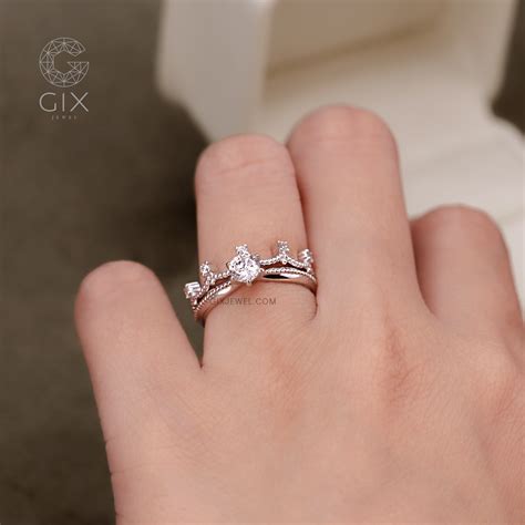 nhan cau hon moissanite vang tay  dep crown desire gix jewel