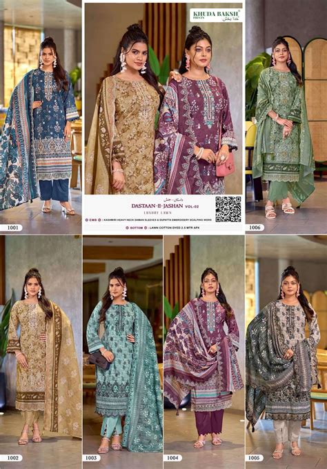 KHUDA BAKSH PRINT DASTAAN E JASHAN VOL 2 COTTON SUIT CATALOG DEALER
