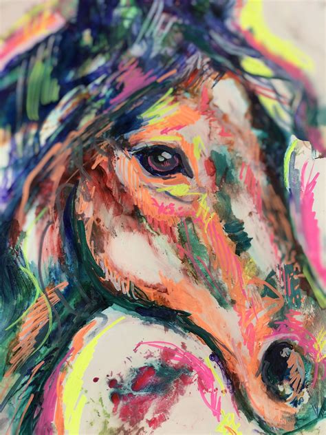 Colorful Horse Painting: A Visual Exploration Of Equine Art - Paint Colors