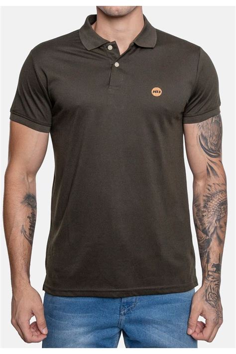 camisa polo hd piquet verde militar hawaiiandreams