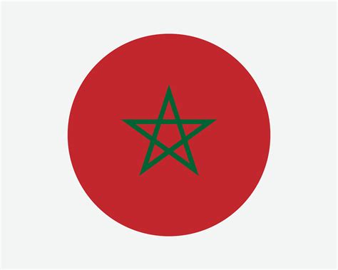 Marruecos redondo país bandera. marroquí circulo nacional bandera