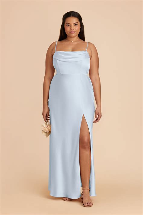 Stephanie Olive Matte Satin Bridesmaid Dress | Birdy Grey