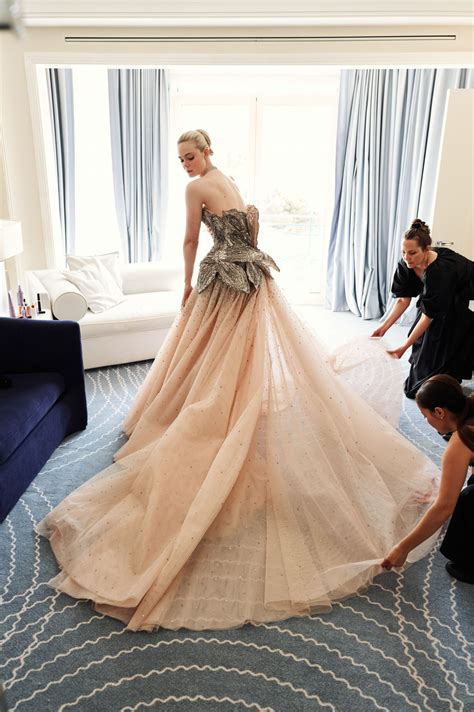 ELLE FANNING – Vogue Photoshoot Alexander Mcqueen Cannes Gown, May 2023