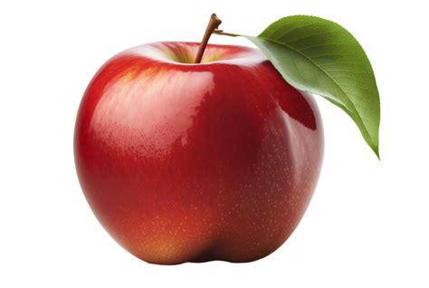 fresh red apple isolated  transparent background  png