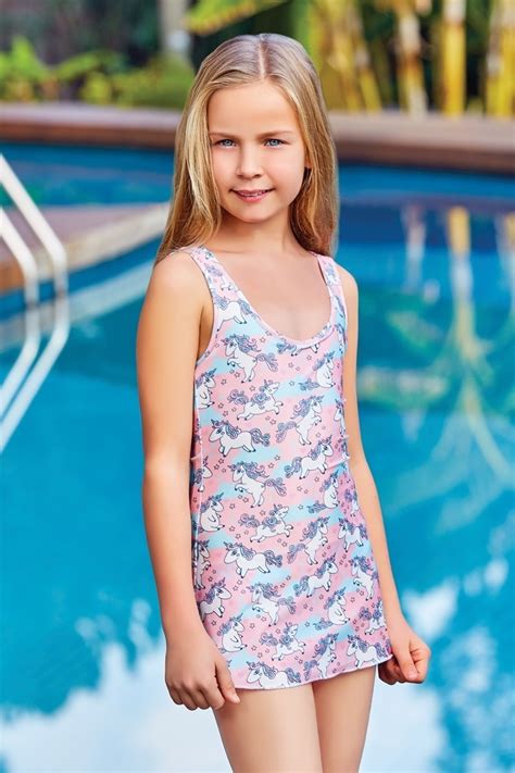 Adasea 5044 Kids Swimdress - Pink