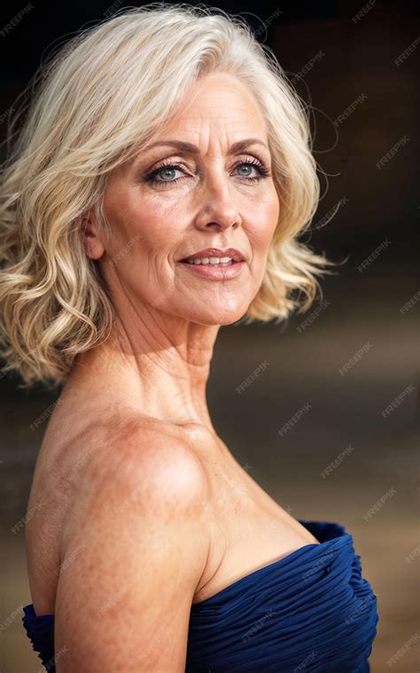 Premium Photo | Photo of white middle aged old lady american woman in
