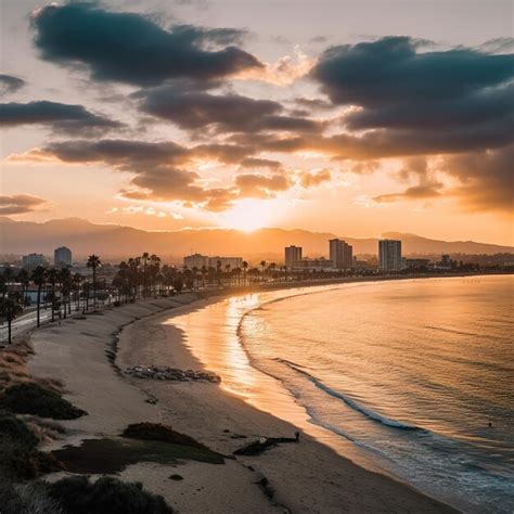 premium ai image aesthetic refreshing tropical beach view  sunset