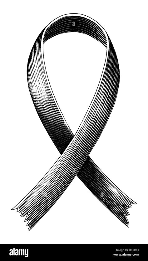 World aids day awareness ribbon Black and White Stock Photos & Images ...