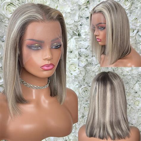 Amazon.com : Byluxurious Balayage Ash Blonde Wig Human Hair Pre Plucked
