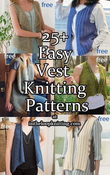 Easy Vest Knitting Patterns - In the Loop Knitting