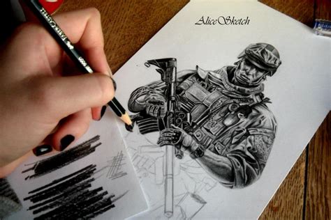 My friend is drawing me a battlefield soldier, what do you guys think ...