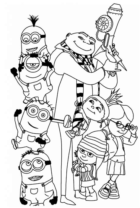 Desenho Dos Minions Para Imprimir E Pintar