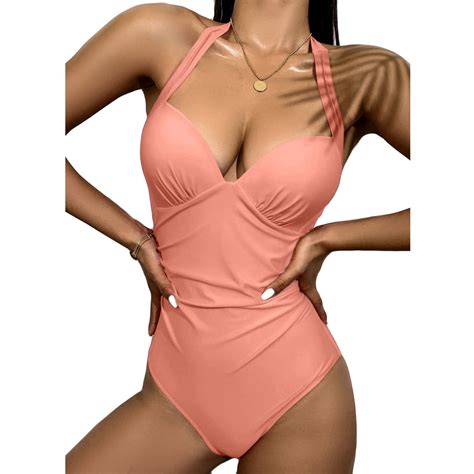 Aloohaidyvio Bathing Suits for Juniors ,Womens Sexy One-Piece Solid