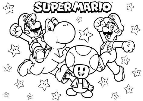 Coloring with the characters of Super Mario Bros - Return to childhood