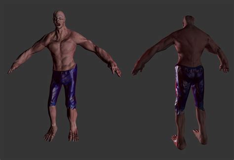 rigged textured mutant opengameartorg