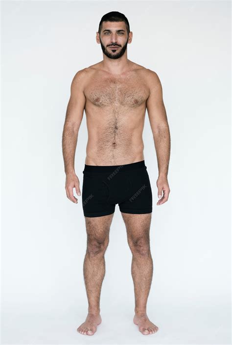 Premium Photo | Middle Eastern Man Smiling Happiness Underwear Studio