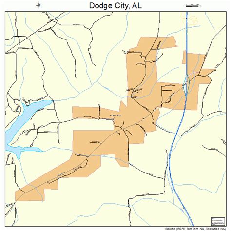 Dodge City Alabama Street Map 0120955