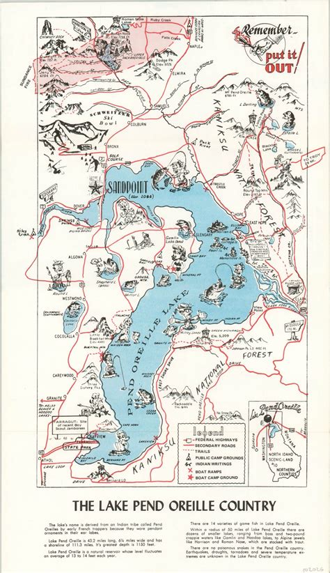 lake pend oreille country curtis wright maps