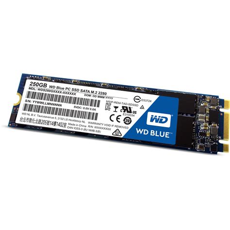 WD 250GB Blue SATA III M.2 Internal SSD WDS250G1B0B B&H Photo