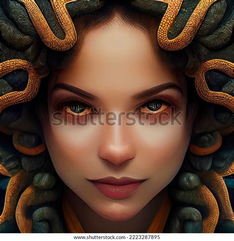 Euryale Goddess Gorgon Amazon Greek Mythology Stock Illustration ...