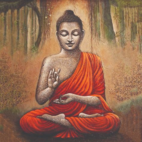 meditating buddha painting canvas rolled artwork etsy