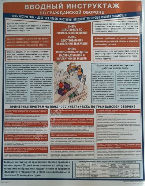Плакат Вводный инструктаж по гражданской обороне - [Индустрия охраны Труда]