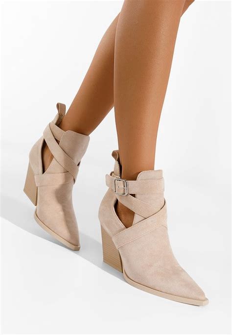 botine de vara rayana bej zapatos